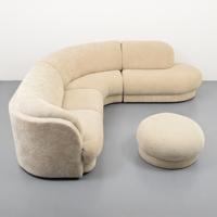 Vladimir Kagan Sectional Sofa & Pouf, Ottoman - Sold for $5,625 on 02-08-2020 (Lot 182).jpg